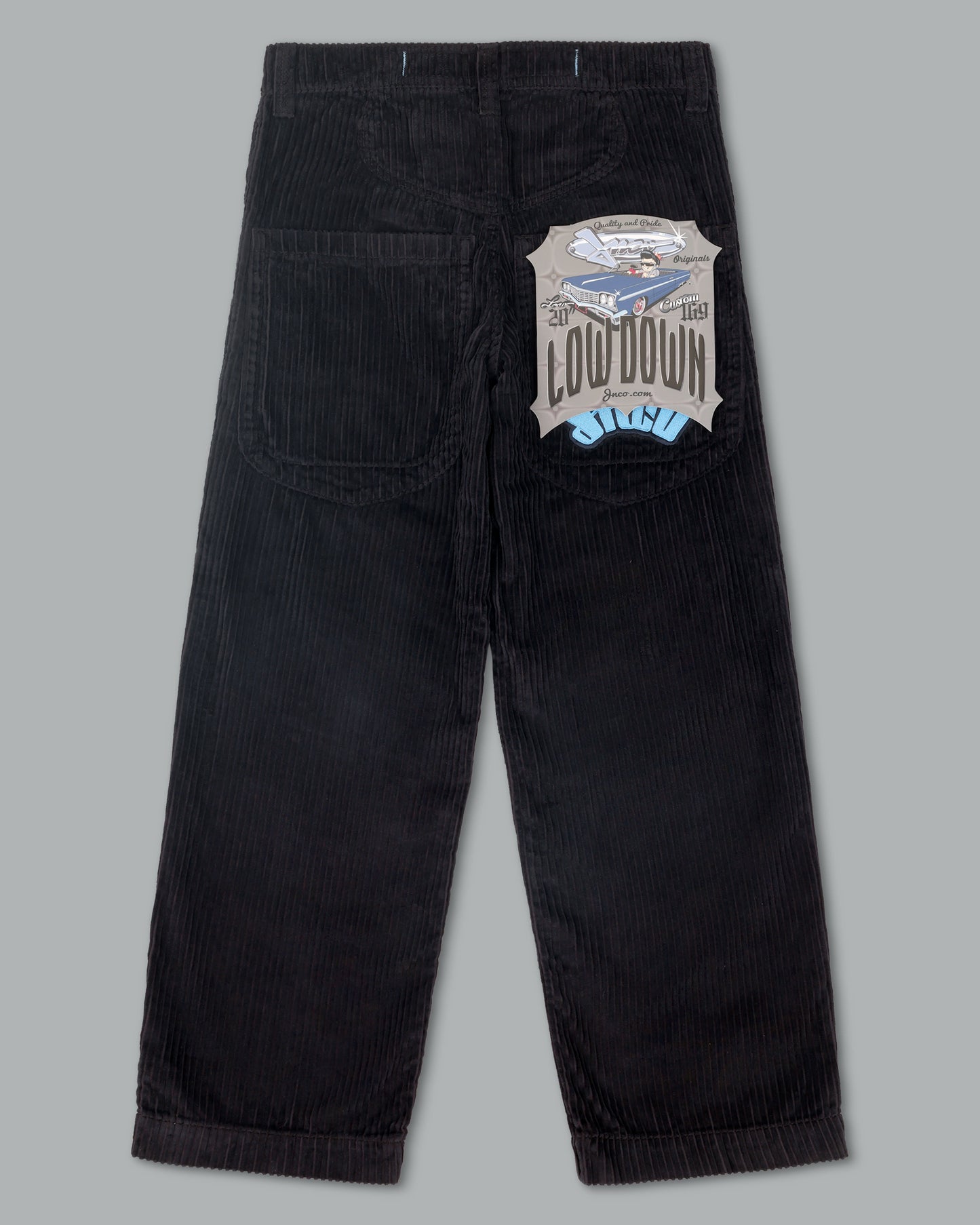 169 Low Down. 20". 4 Wale Corduroy. Black.